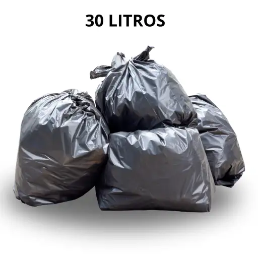 SACO DE LIXO 30 LITROS 59X62X0,06 (100 UNIDADES)