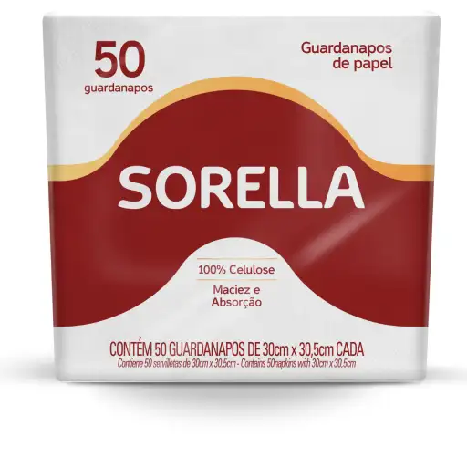 Guardanapo Sorella 30x30,5 Pacote com 6 unidades