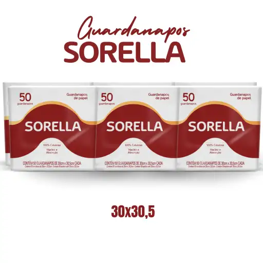 Guardanapo Sorella 30x30,5 Pacote com 6 unidades